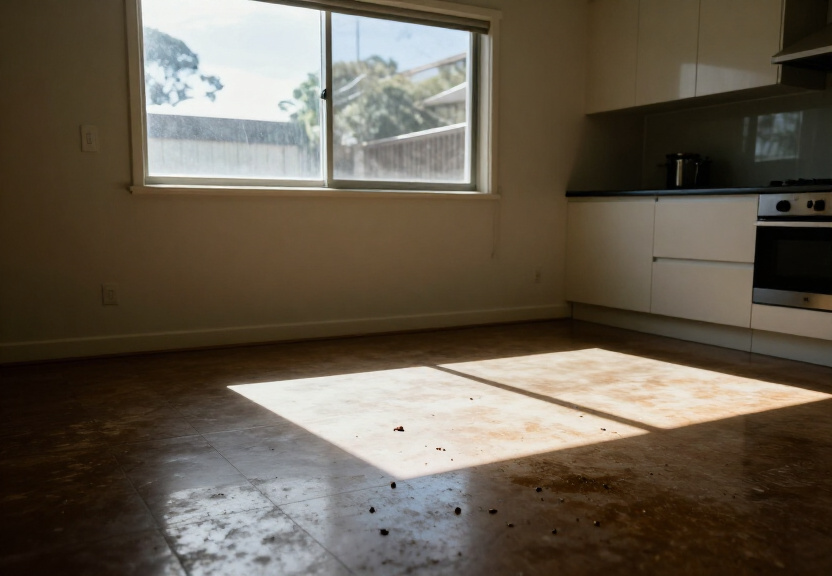 Cockroach infestation in a Dulwich Hill kitchen cabinet before treatment